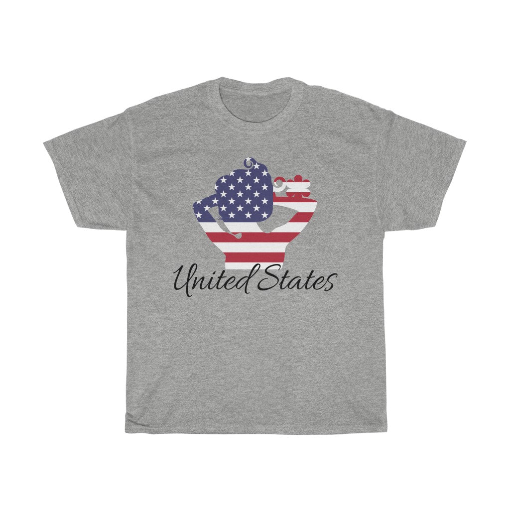 United States of America Lady Flag Standard Tee 1 - Unisex