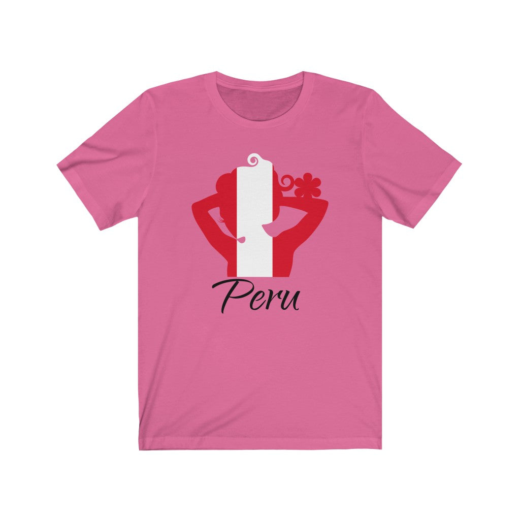 Peru Lady Flag Premium Tee 1 - Unisex