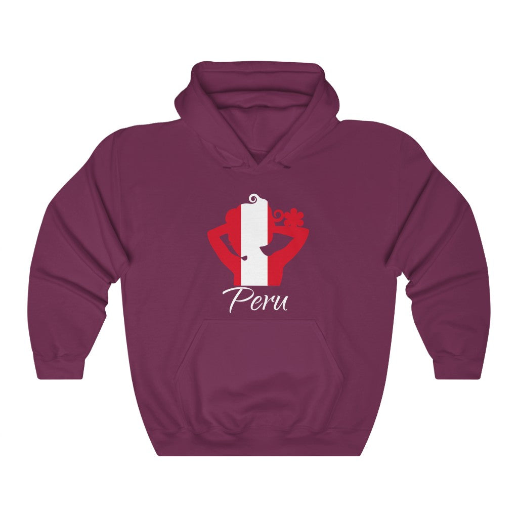 Peru Lady Flag Hoodie Sweatshirt 2 - Unisex