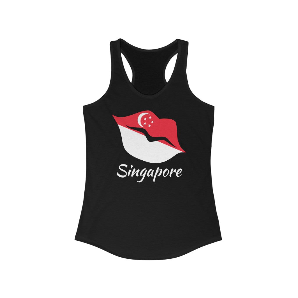 Singapore Lips Flag Tank 2 - Women
