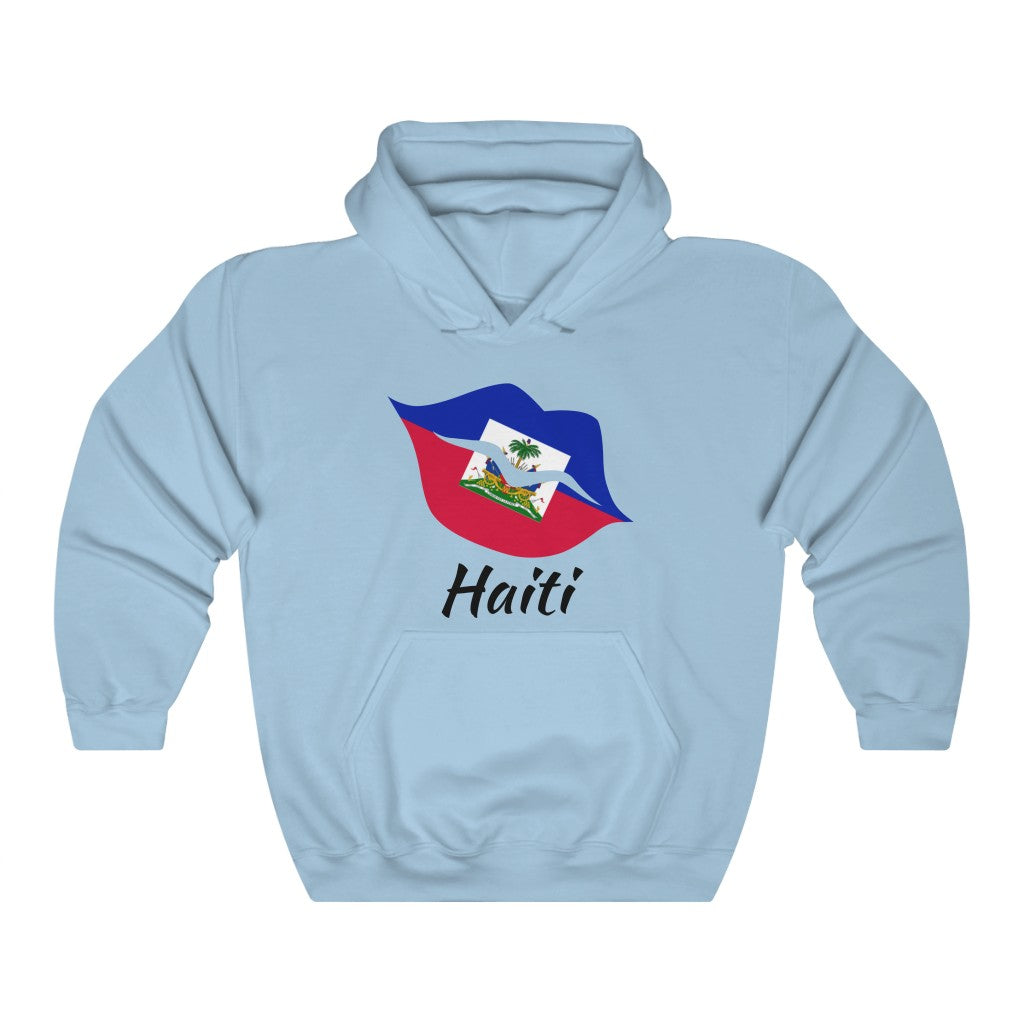 Haiti Lips Flag Hoodie Sweatshirt 1 - Unisex