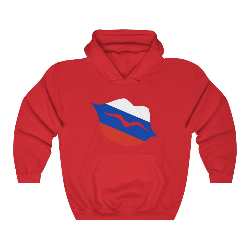 Russia Lips Flag Hoodie Sweatshirt - Unisex