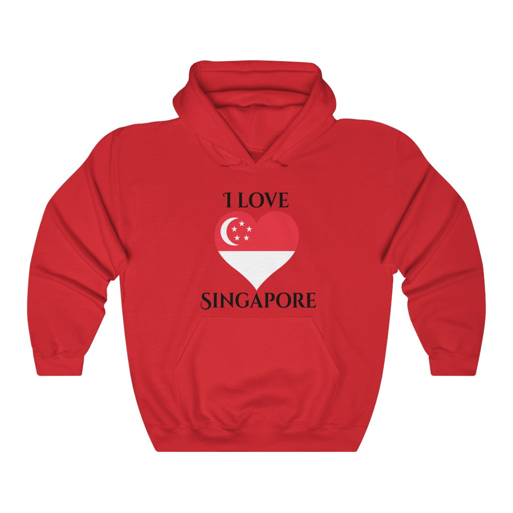 Singapore Heart Flag Hoodie Sweatshirt 1 - Unisex