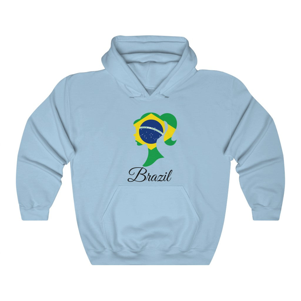 Brazil Girl Flag Hoodie Sweatshirt 1 - Unisex