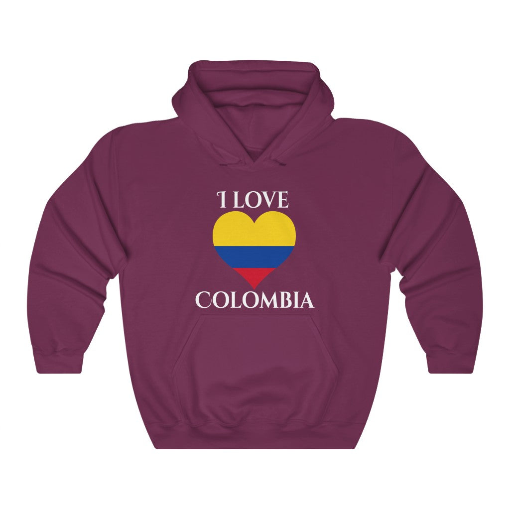 Colombia Heart Flag Hoodie Sweatshirt 2 - Unisex