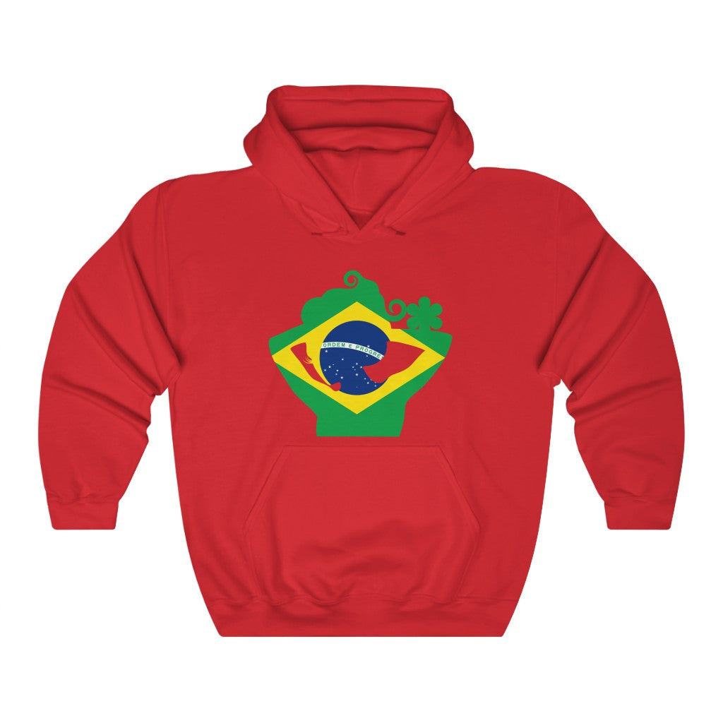 Brazil Lady Flag Hoodie Sweatshirt - Unisex