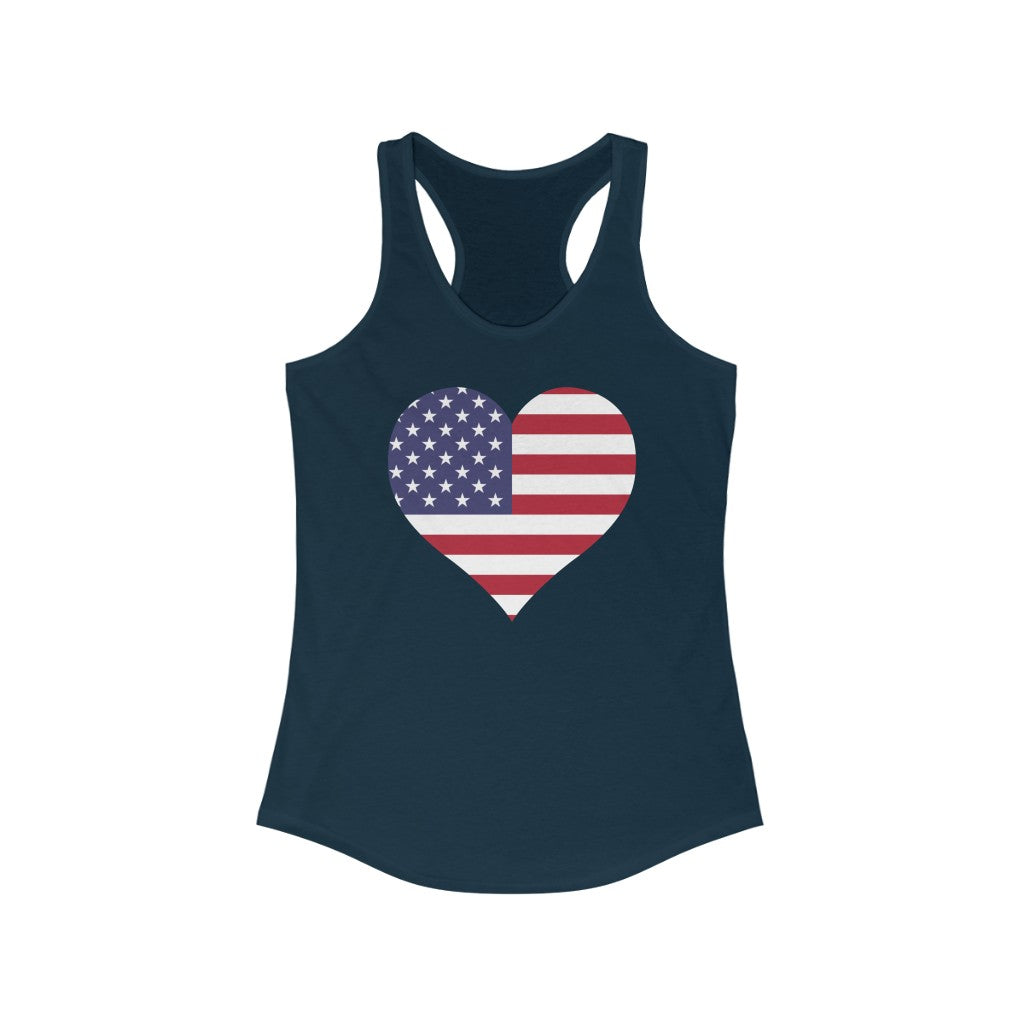 United States of America Heart Flag Tank - Women