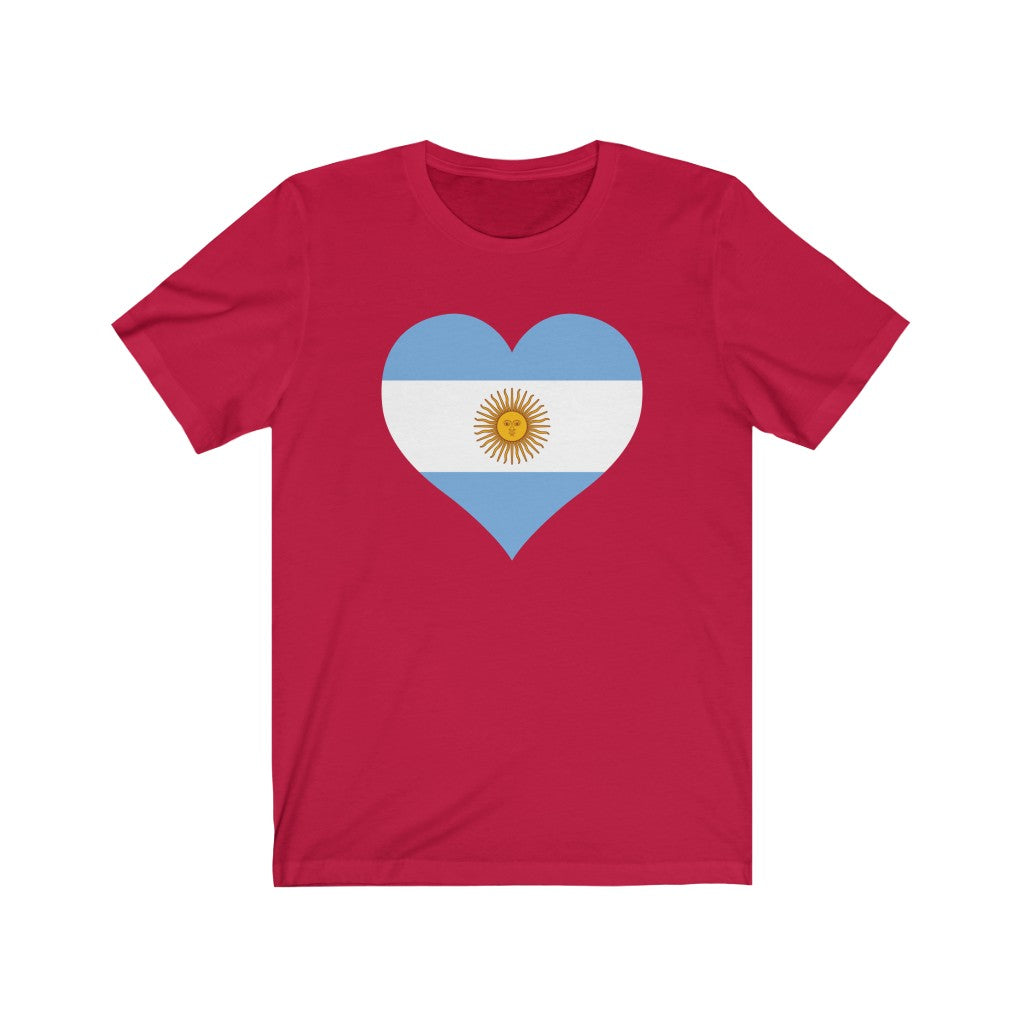 Argentina Heart Flag Premium Tee - Unisex