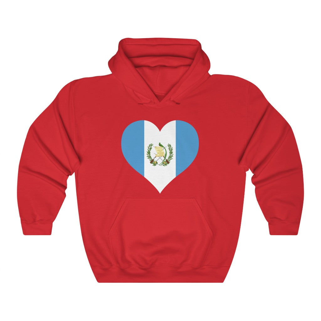 Guatemala Heart Flag Hoodie Sweatshirt - Unisex