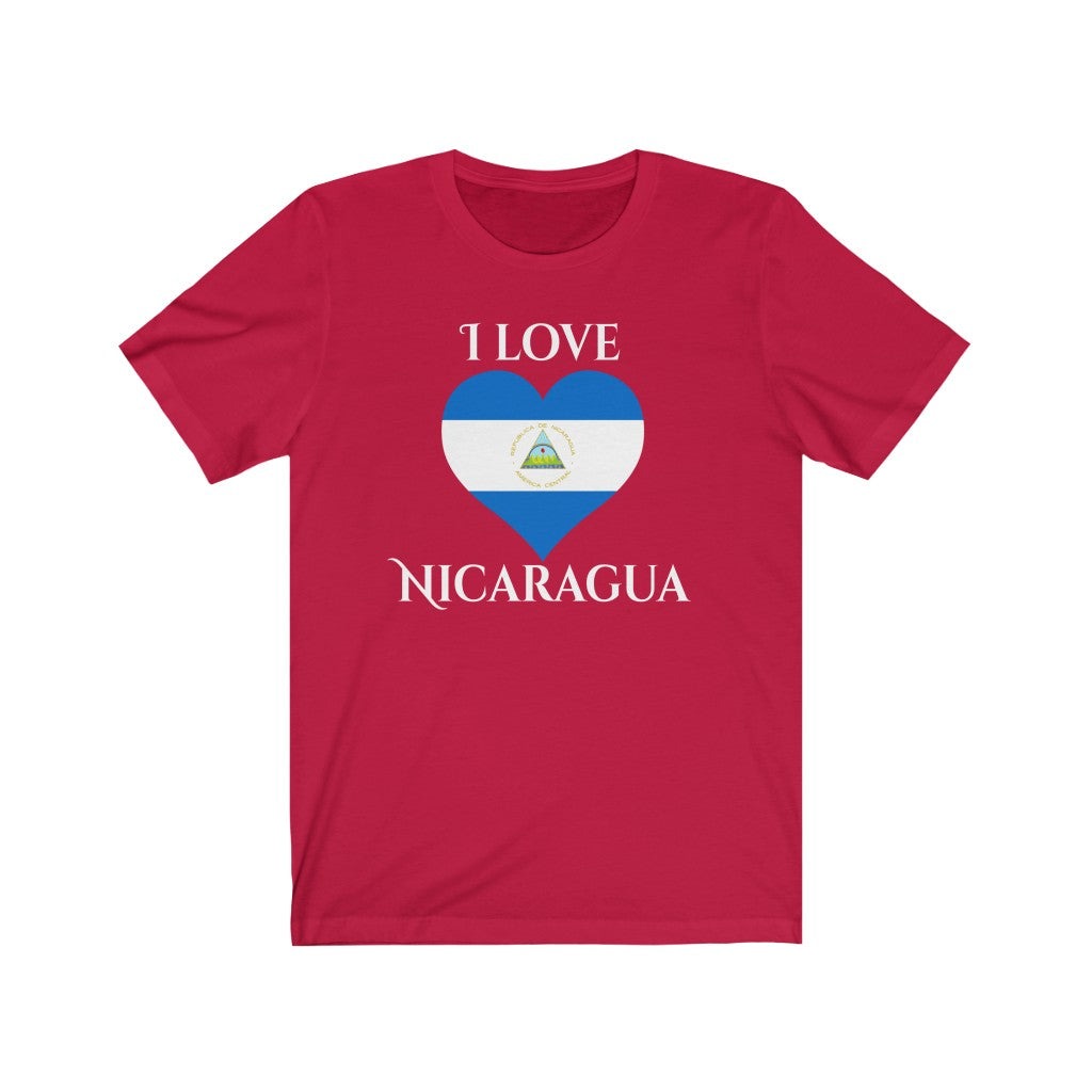 Nicaragua Heart Flag Premium Tee 2 - Unisex