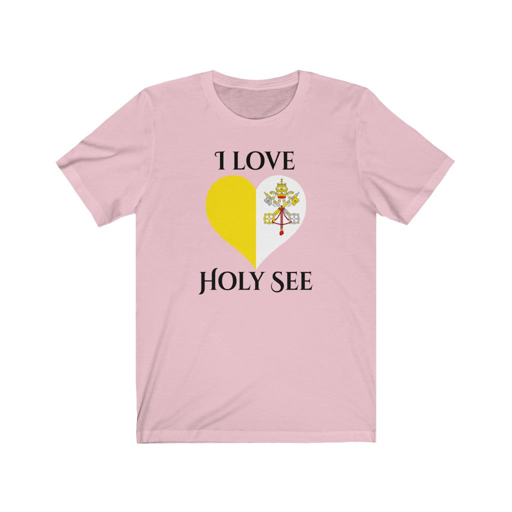 Holy See Heart Flag Premium Tee 1 - Unisex