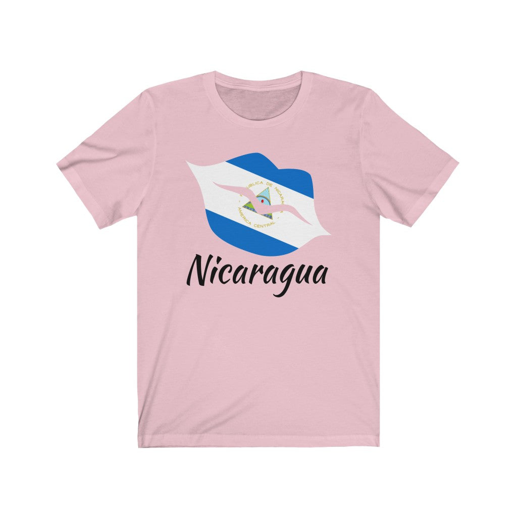 Nicaragua Lips Flag Premium Tee 1 - Unisex