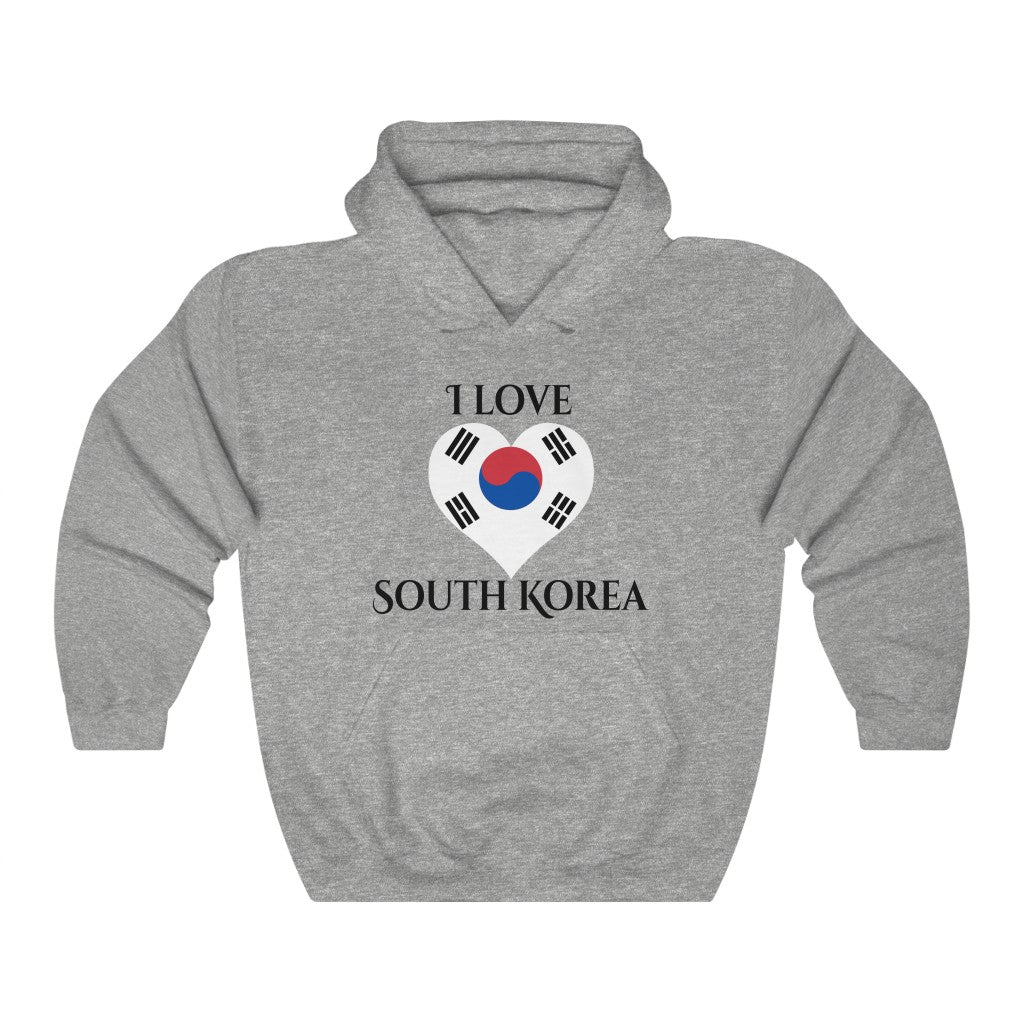 South Korea Heart Flag Hoodie Sweatshirt 1 - Unisex