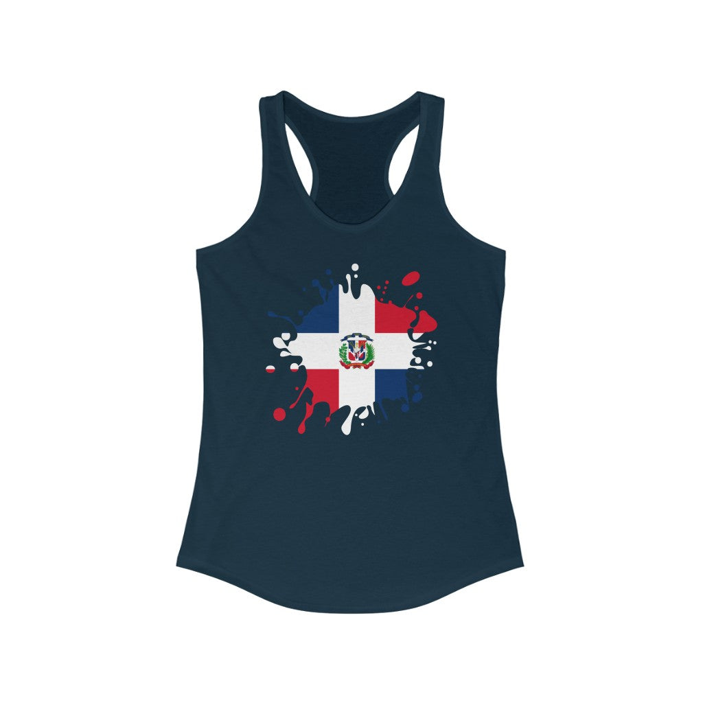 Dominican Republic Splat Flag Tank - Women