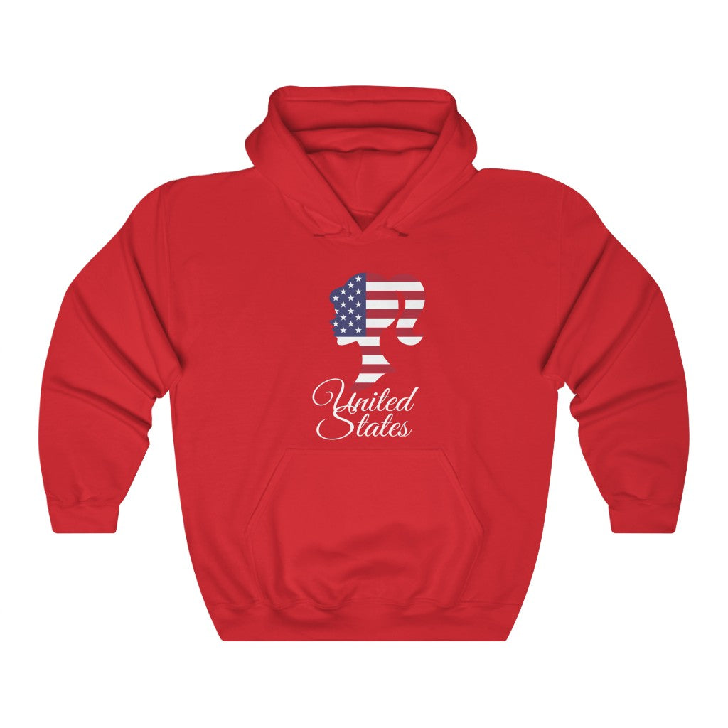 United States of America Girl Flag Hoodie Sweatshirt 2 - Unisex