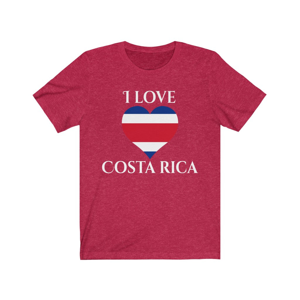 Costa Rica Heart Flag Premium Tee 2 - Unisex