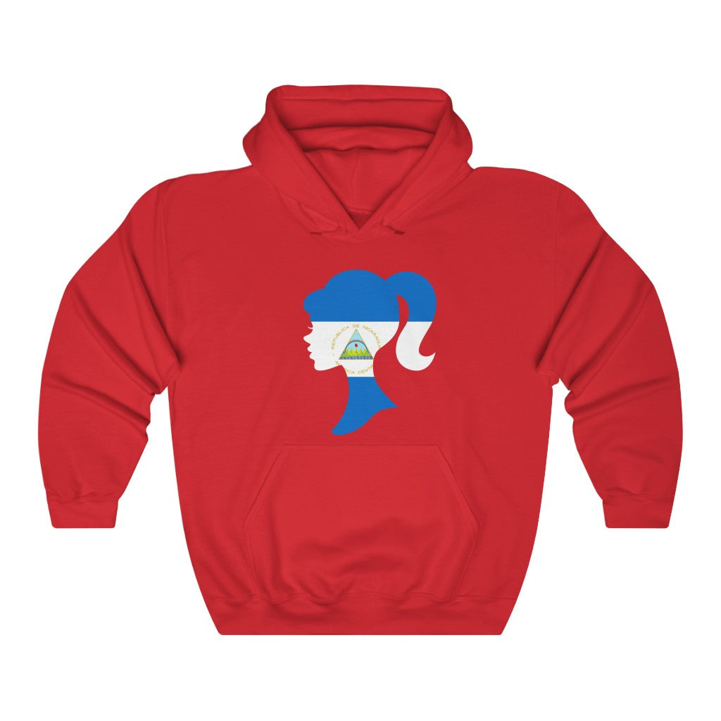 Nicaragua Girl Flag Hoodie Sweatshirt - Unisex