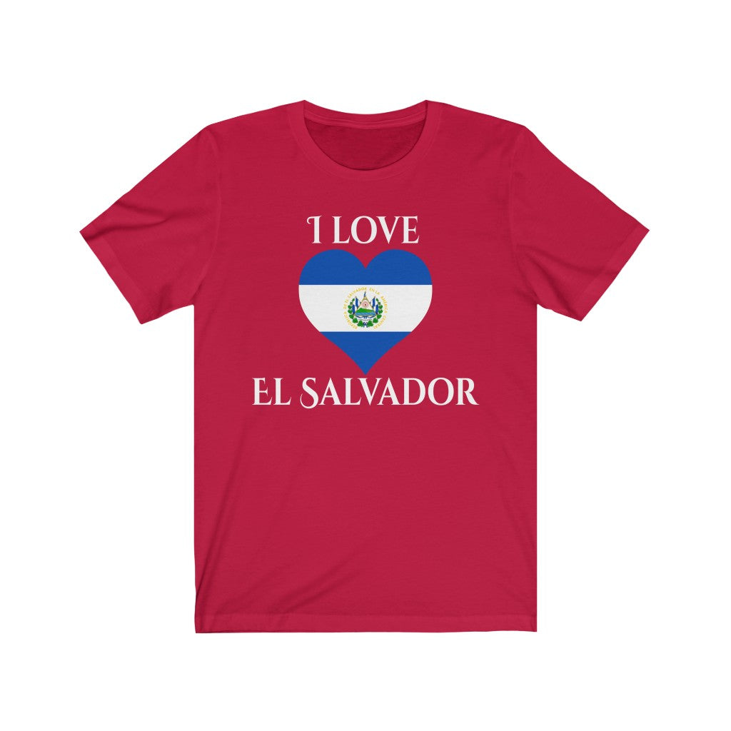 El Salvador Heart Flag Premium Tee 2 - Unisex