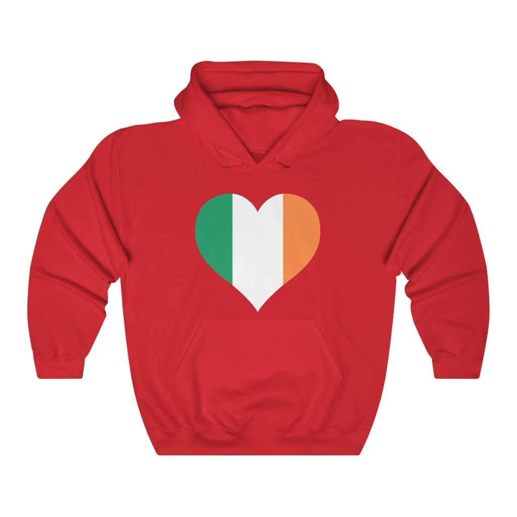 Ireland Heart Flag Hoodie Sweatshirt - Unisex
