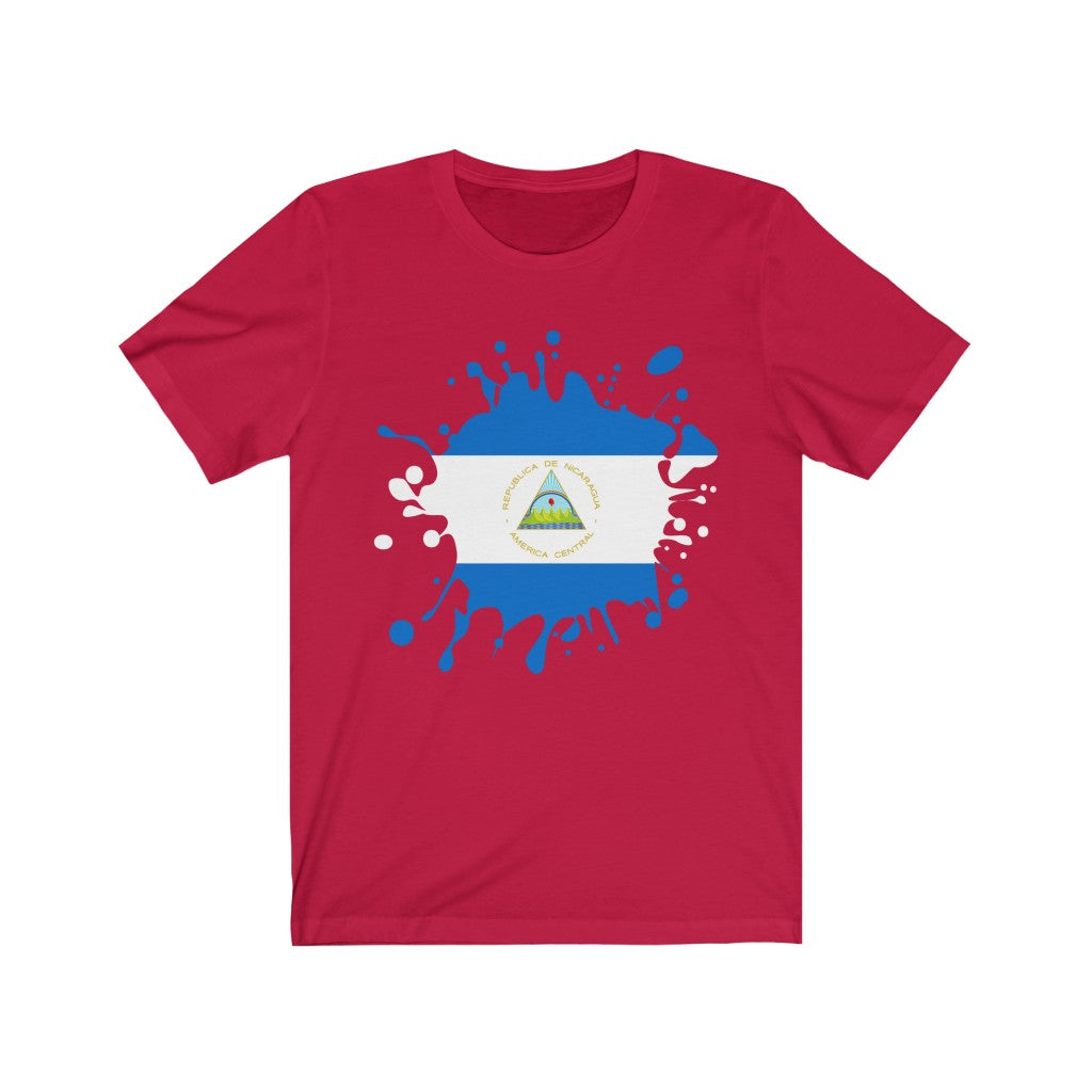 Nicaragua Splat Flag Premium Tee - Unisex