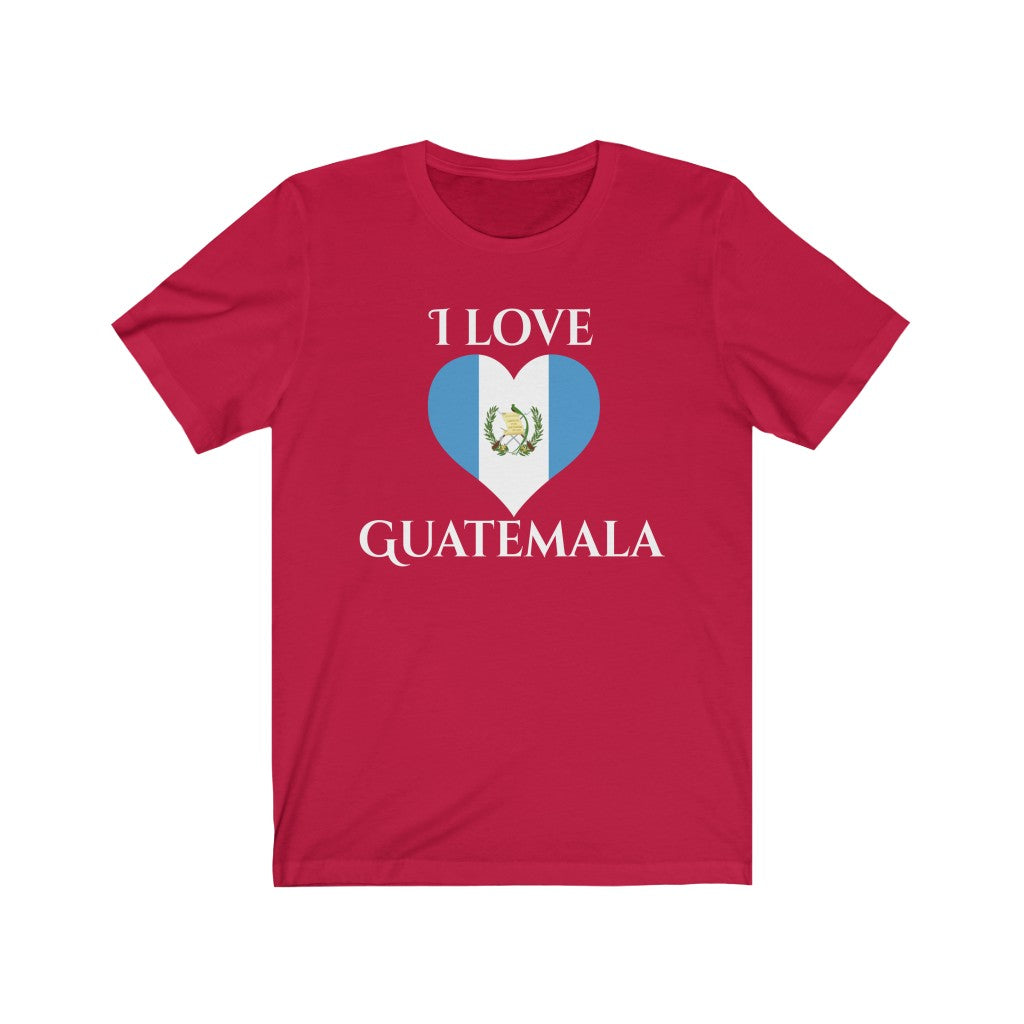 Guatemala Heart Flag Premium Tee 2 - Unisex