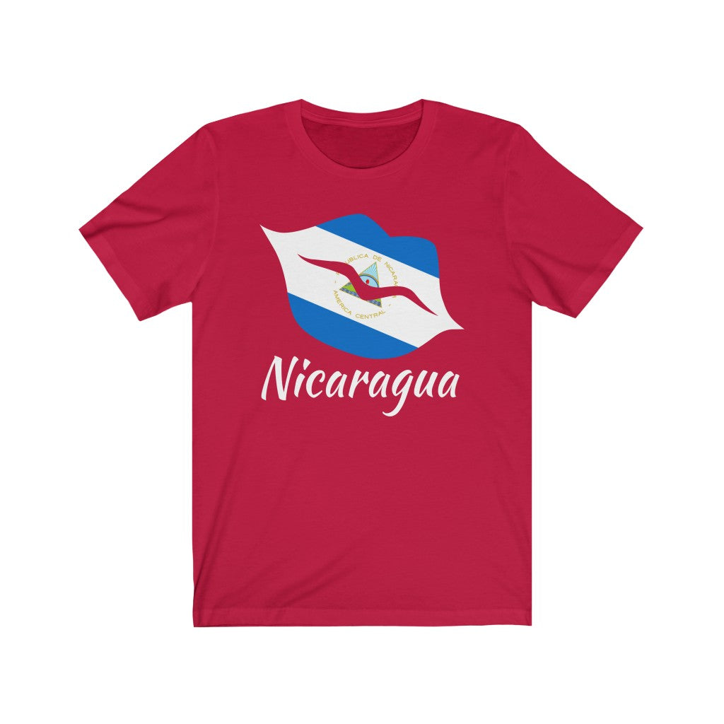 Nicaragua Lips Flag Premium Tee 2 - Unisex