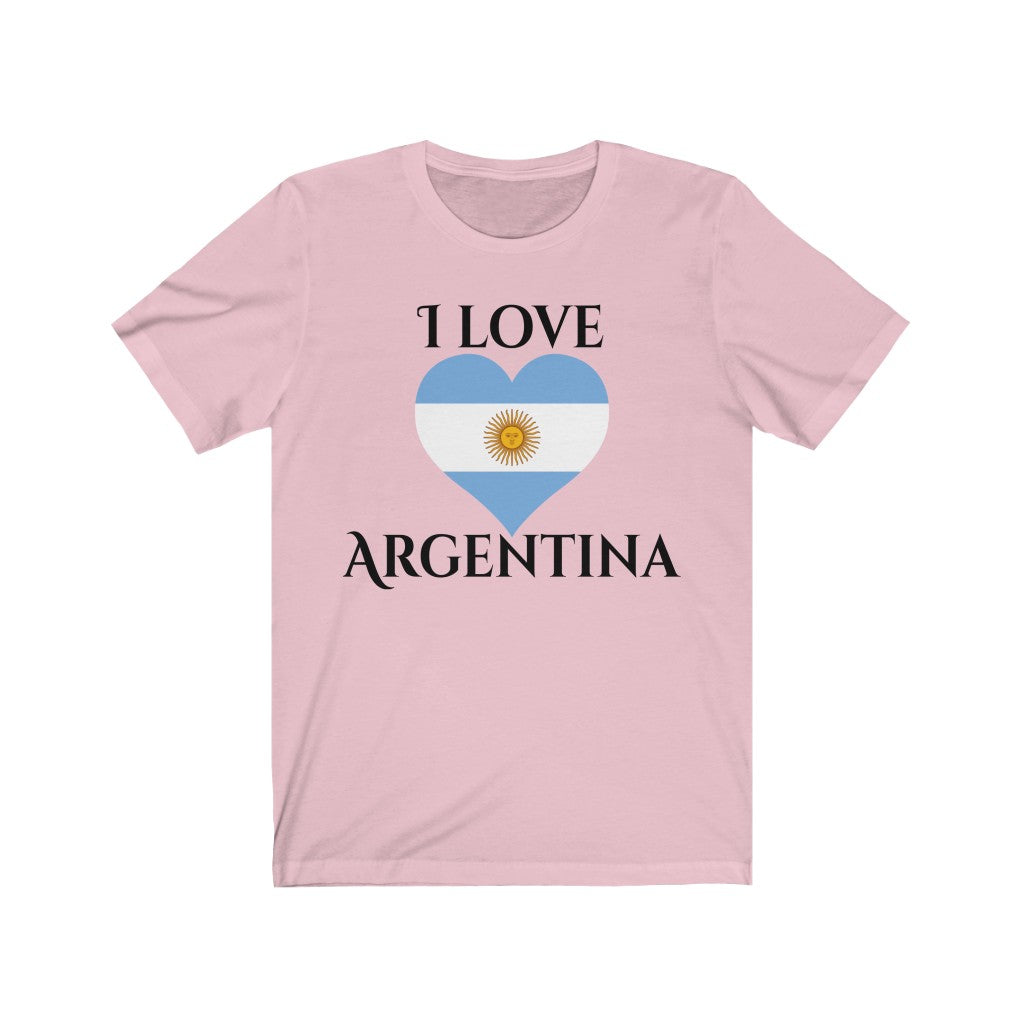 Argentina Heart Flag Premium Tee 1 - Unisex