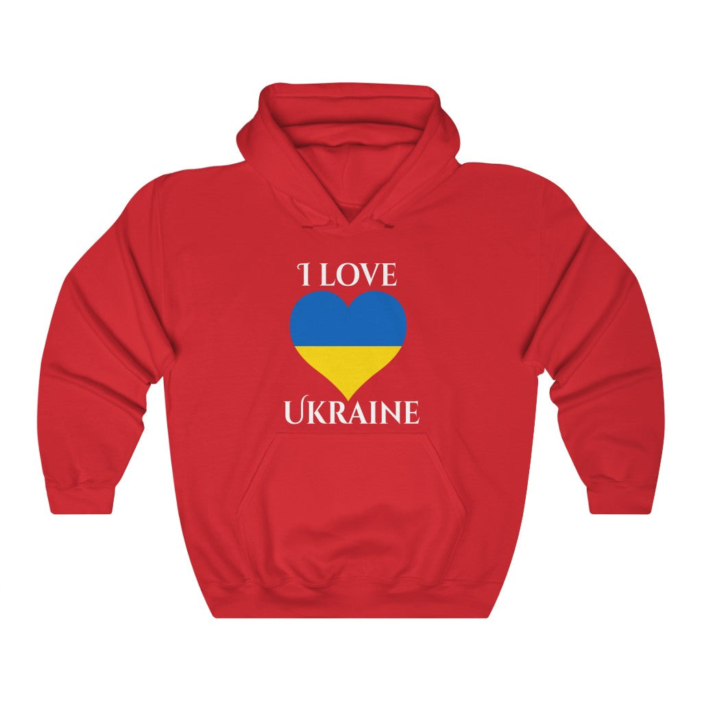 Ukraine Heart Flag Hoodie Sweatshirt 2 - Unisex