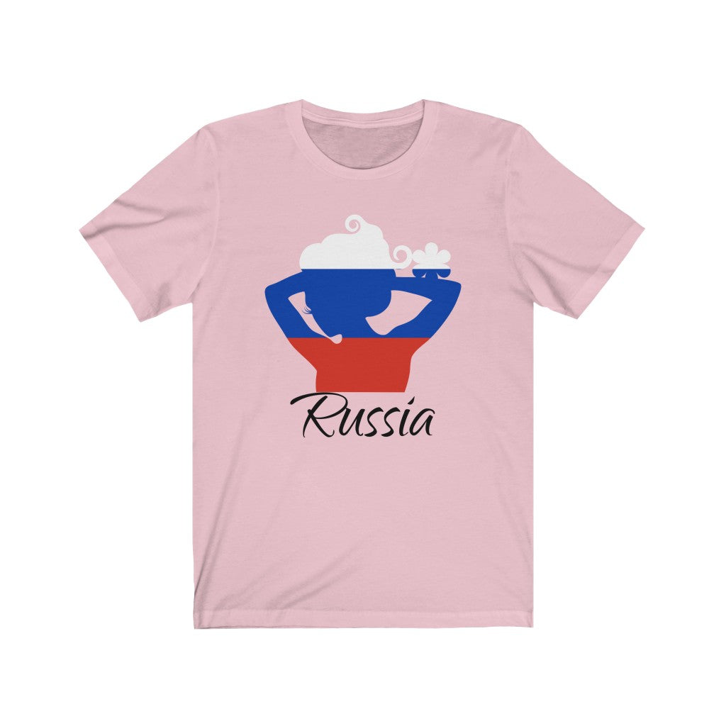 Russia Lady Flag Premium Tee 1 - Unisex
