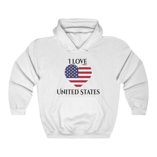 United States of America Heart Flag Hoodie Sweatshirt 1 - Unisex