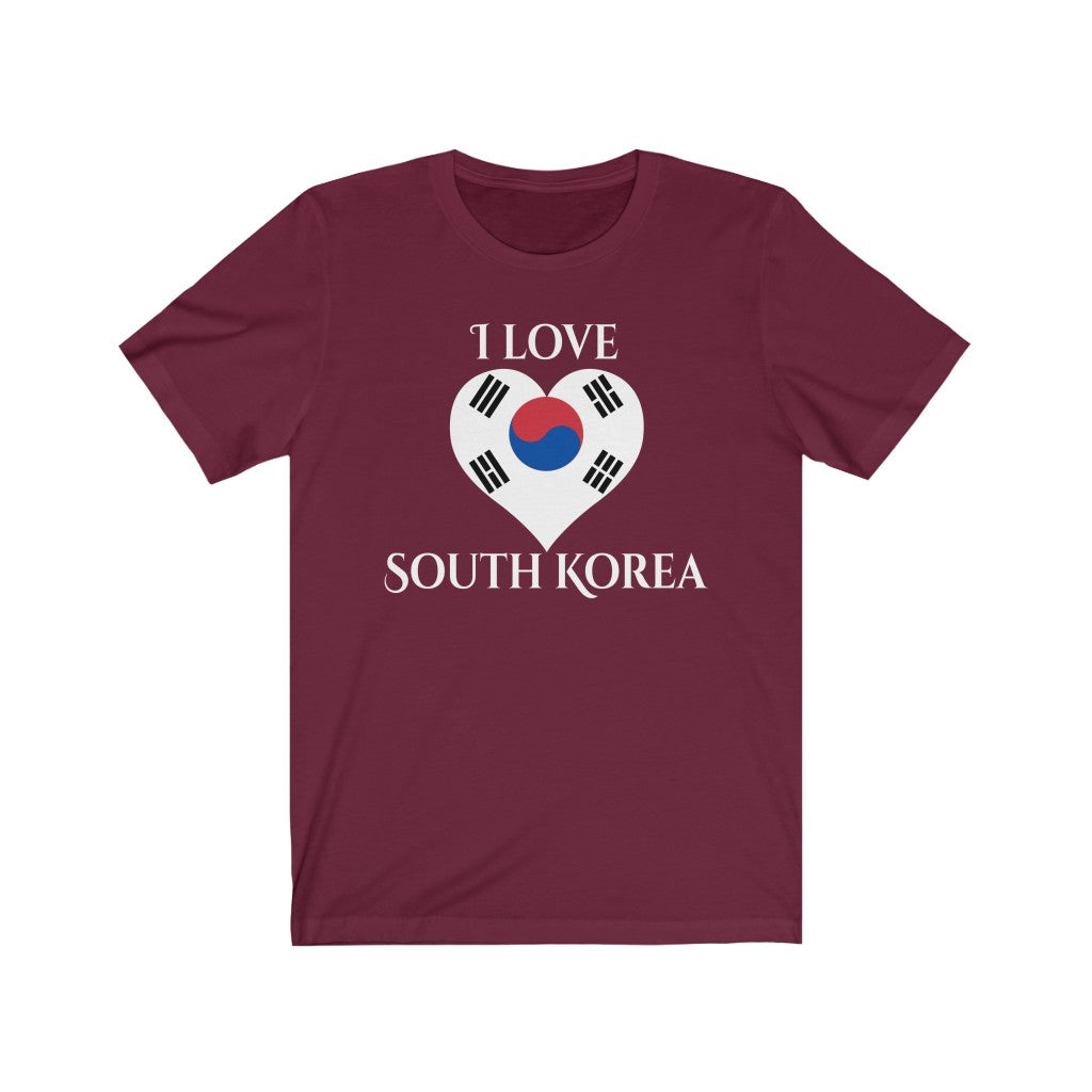 South Korea Heart Flag Premium Tee 2 - Unisex
