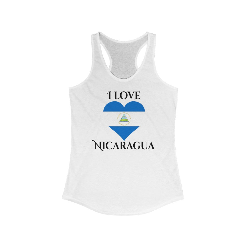Nicaragua Heart Flag Tank 1 - Women