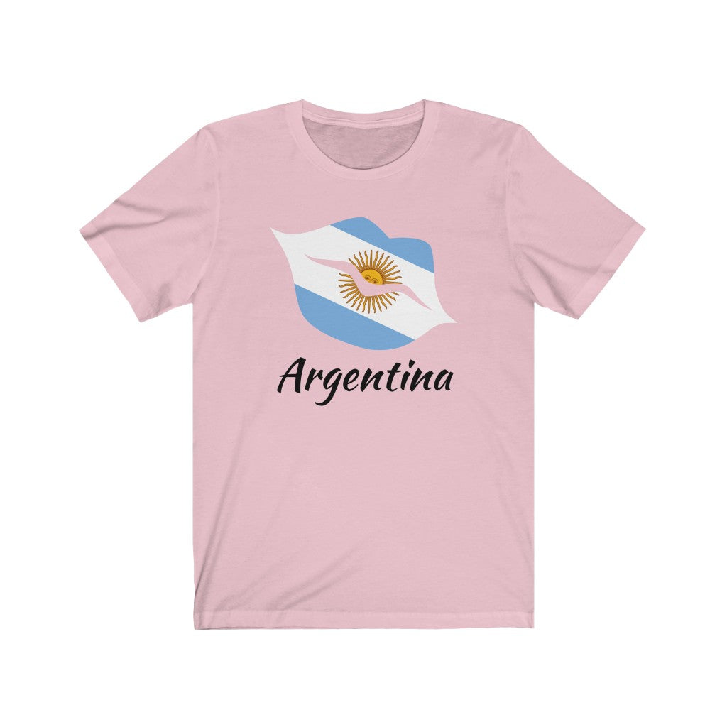 Argentina Lips Flag Premium Tee 1 - Unisex