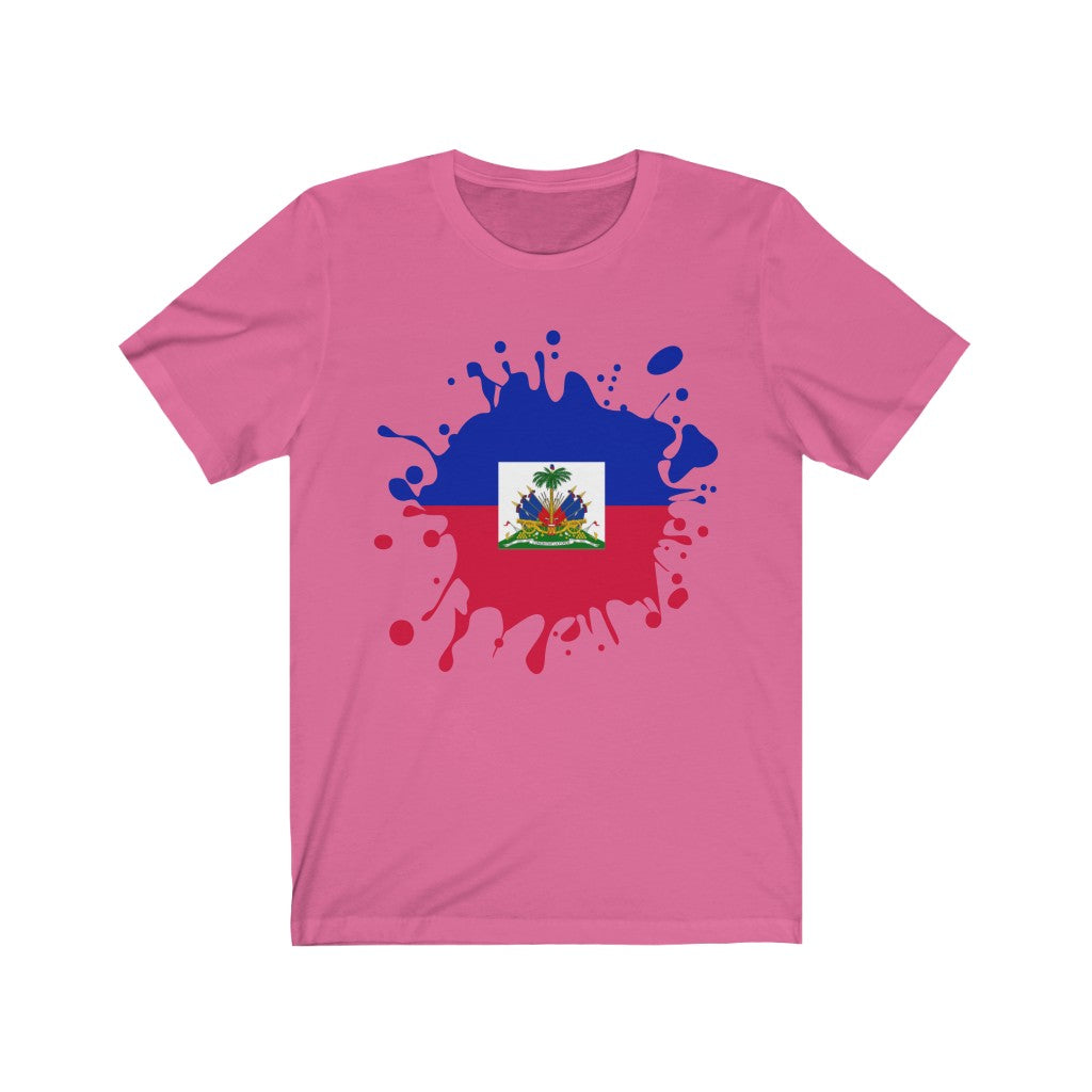 Haiti Splat Flag Premium Tee - Unisex