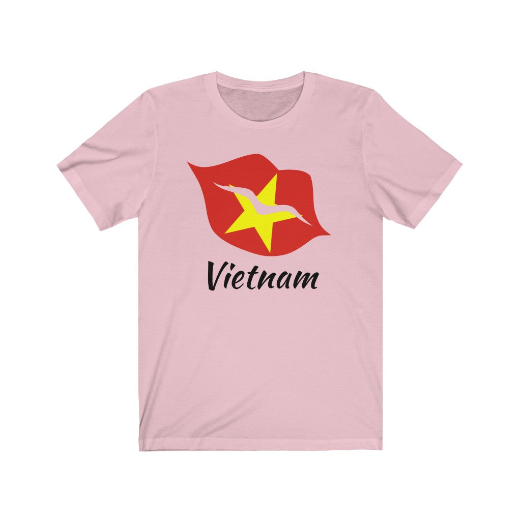 Vietnam Lips Flag Premium Tee 1 - Unisex