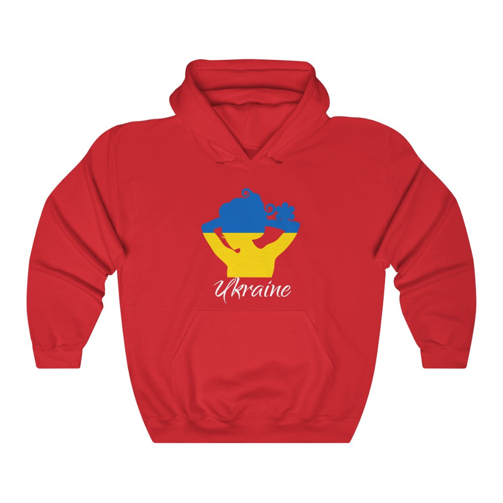 Ukraine Lady Flag Hoodie Sweatshirt 2 - Unisex