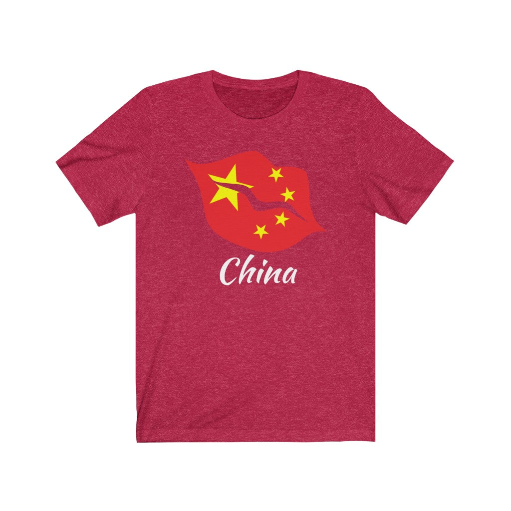 China Lips Flag Premium Tee 2 - Unisex