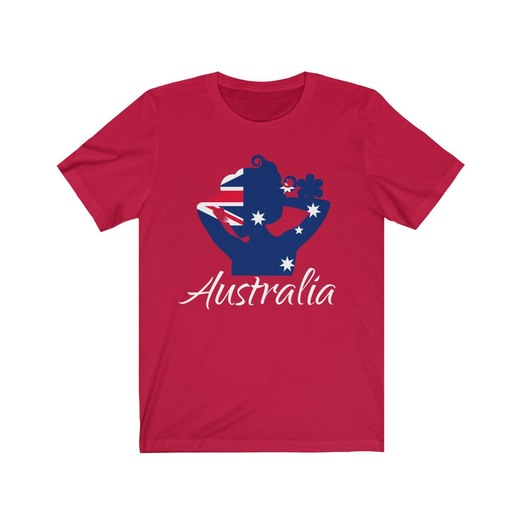 Australia Lady Flag Premium Tee 2 - Unisex