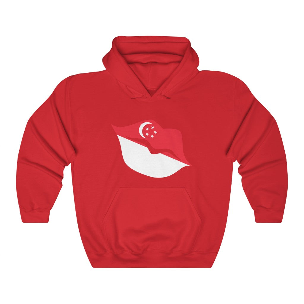 Singapore Lips Flag Hoodie Sweatshirt - Unisex
