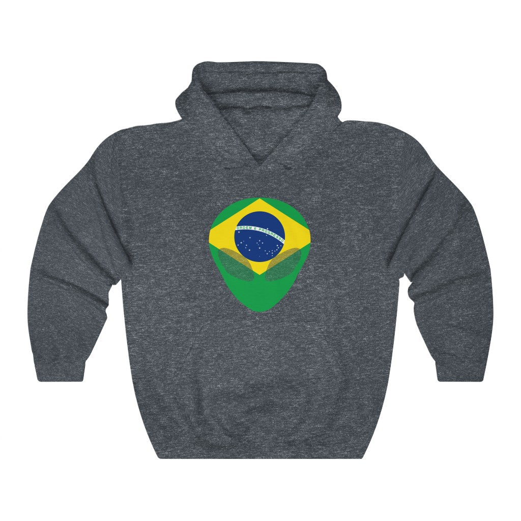 Brazil Alien Flag Hoodie Sweatshirt - Unisex