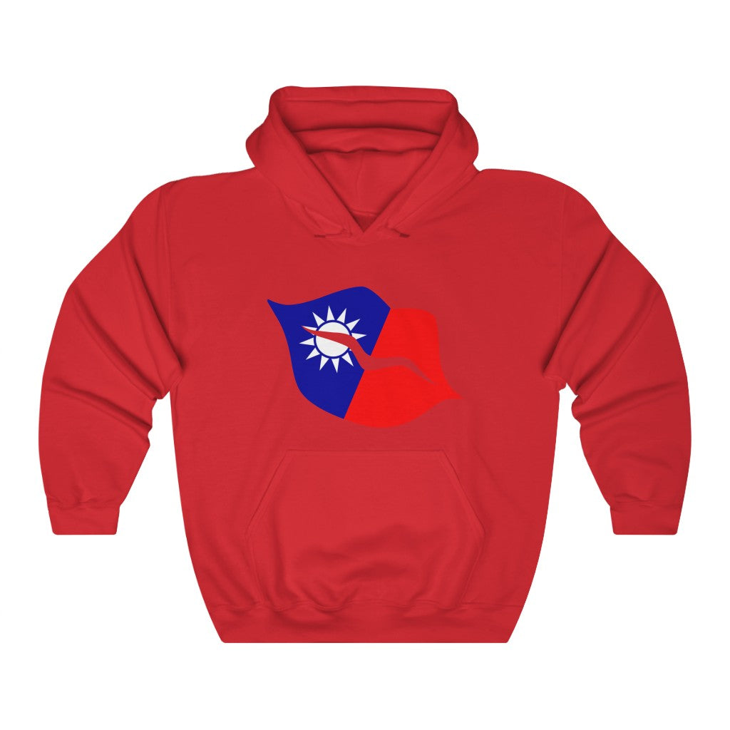 Republic of China - Taiwan Lips Flag Hoodie Sweatshirt - Unisex