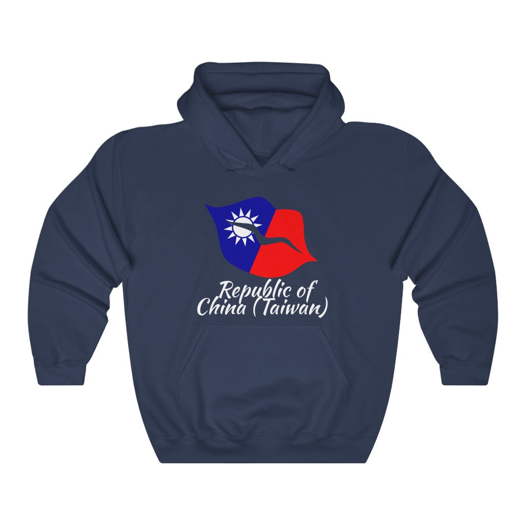 Republic of China - Taiwan Lips Flag Hoodie Sweatshirt 2 - Unisex