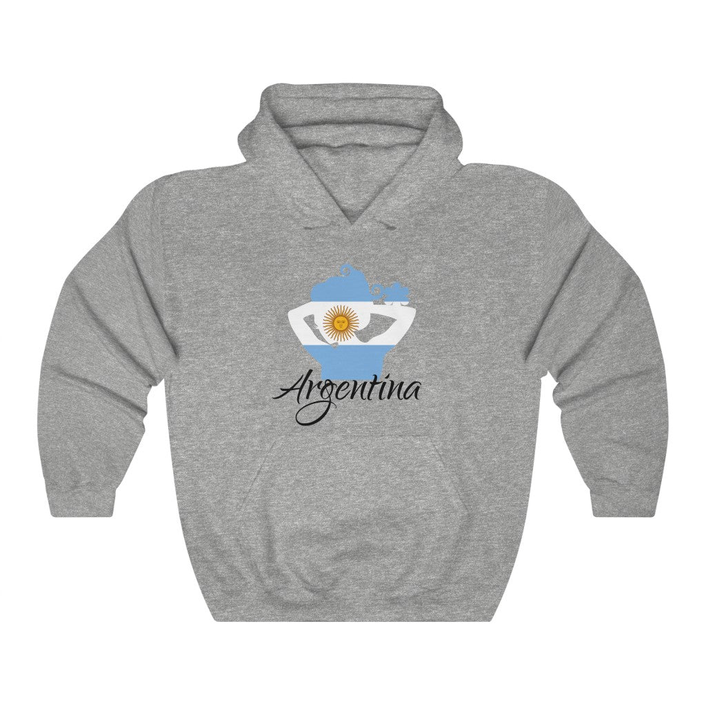 Argentina Lady Flag Hoodie Sweatshirt 1 - Unisex
