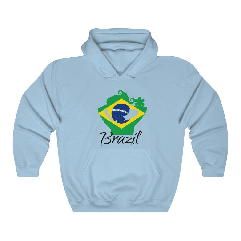 Brazil Lady Flag Hoodie Sweatshirt 1 - Unisex