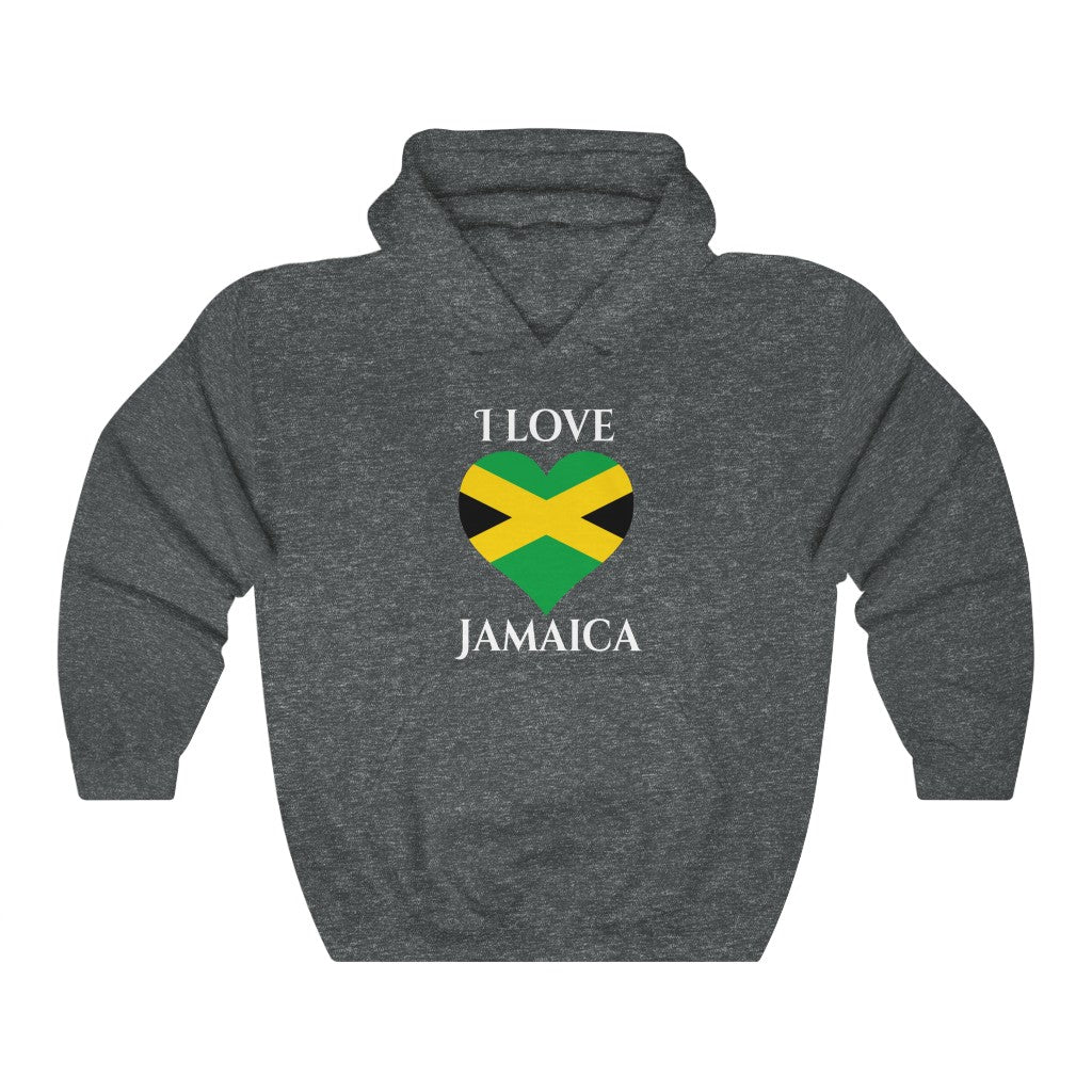 Jamaica Heart Flag Hoodie Sweatshirt 2 - Unisex