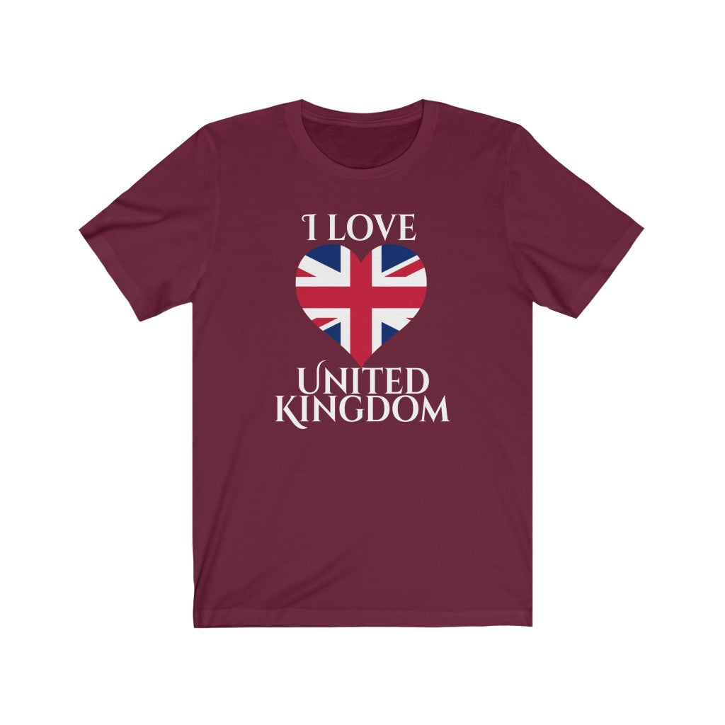 United Kingdom Heart Flag Premium Tee 2 - Unisex