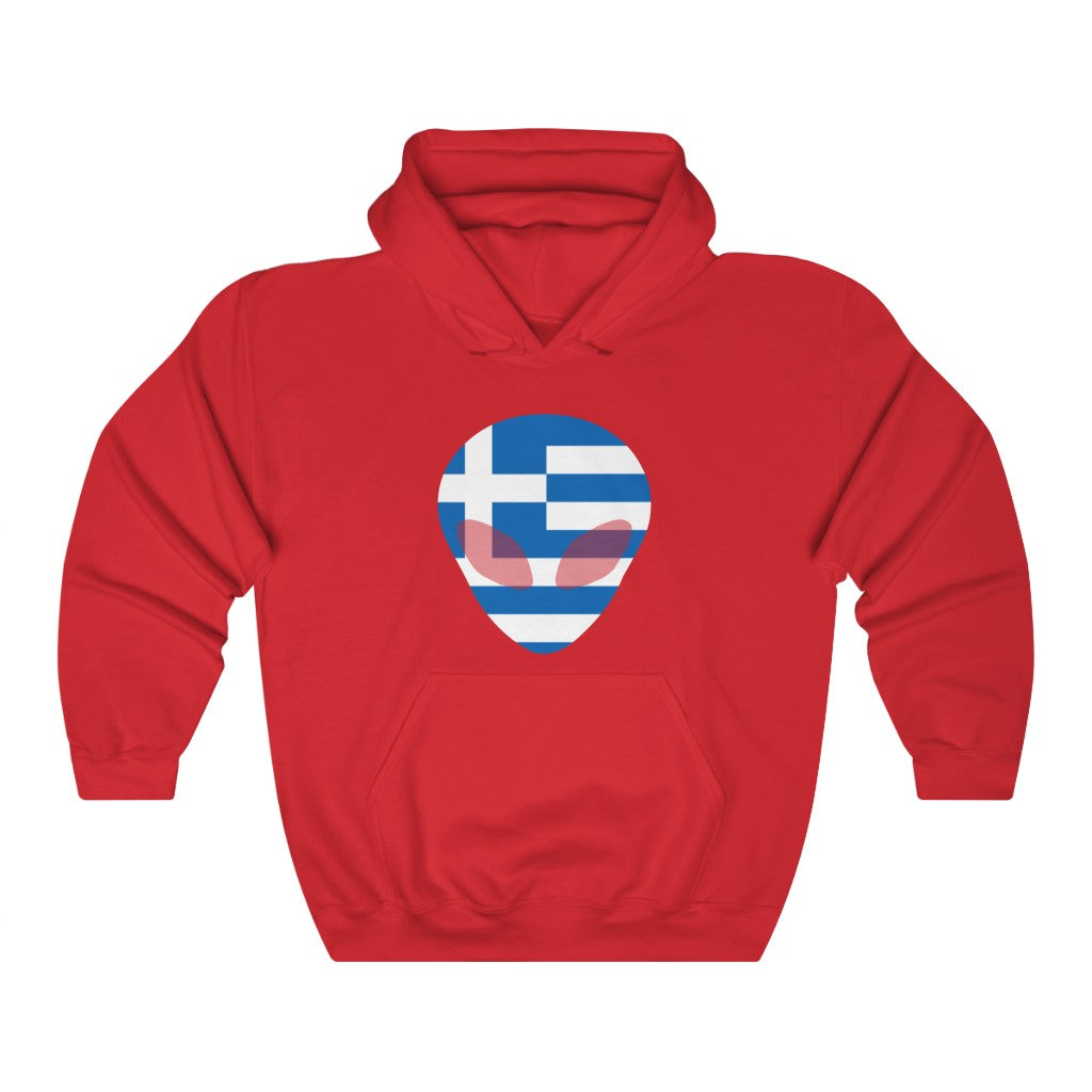 Greece Alien Flag Hoodie Sweatshirt - Unisex