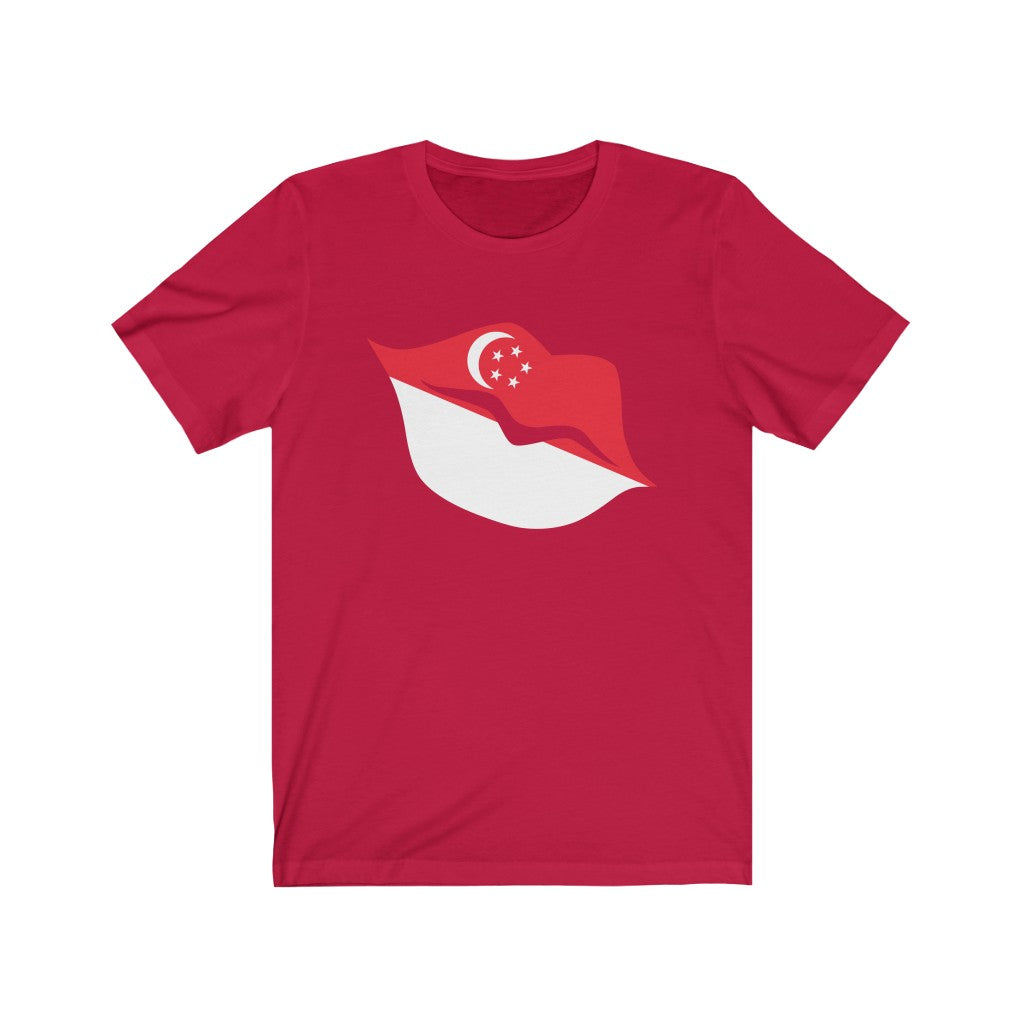 Singapore Lips Flag Premium Tee - Unisex