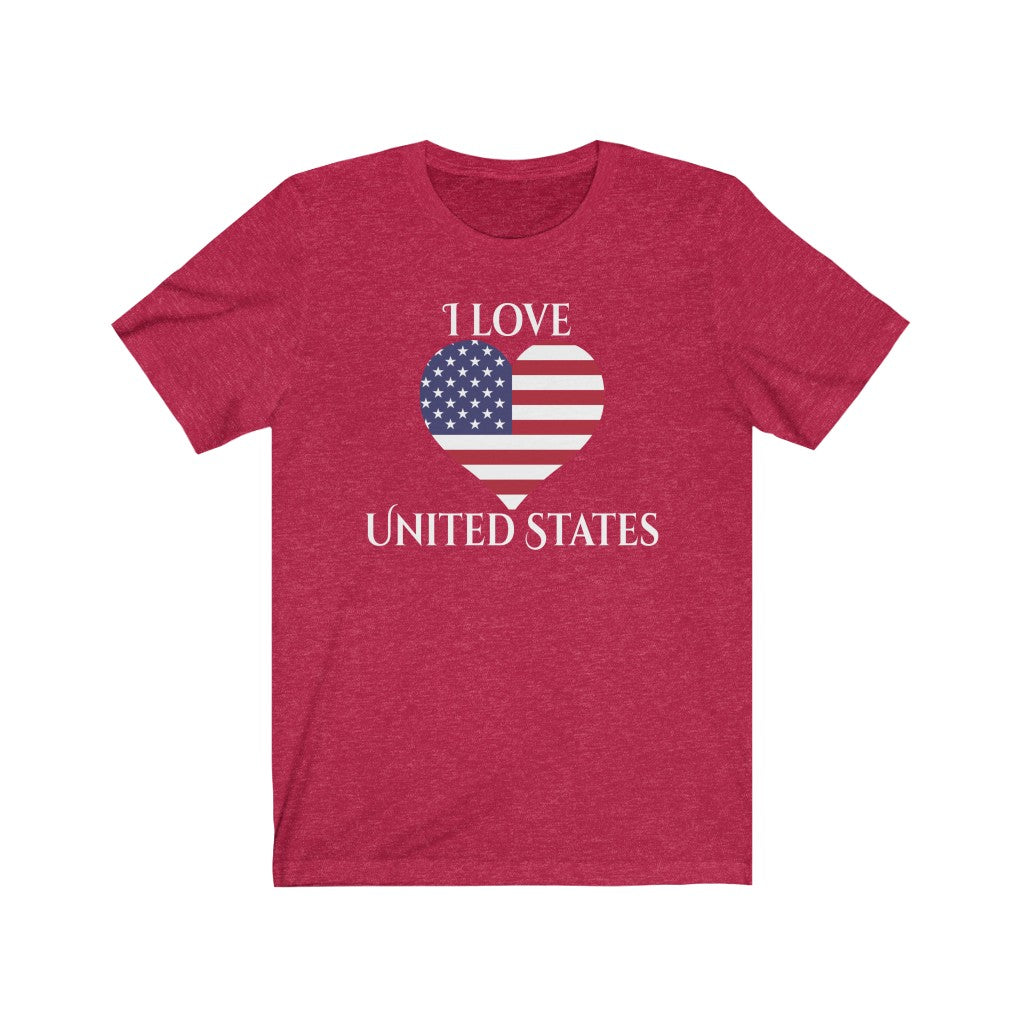 United States of America Heart Flag Premium Tee 2 - Unisex