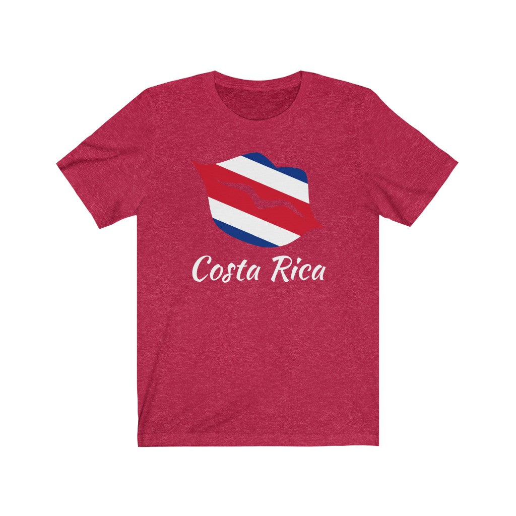 Costa Rica Lips Flag Premium Tee 2 - Unisex